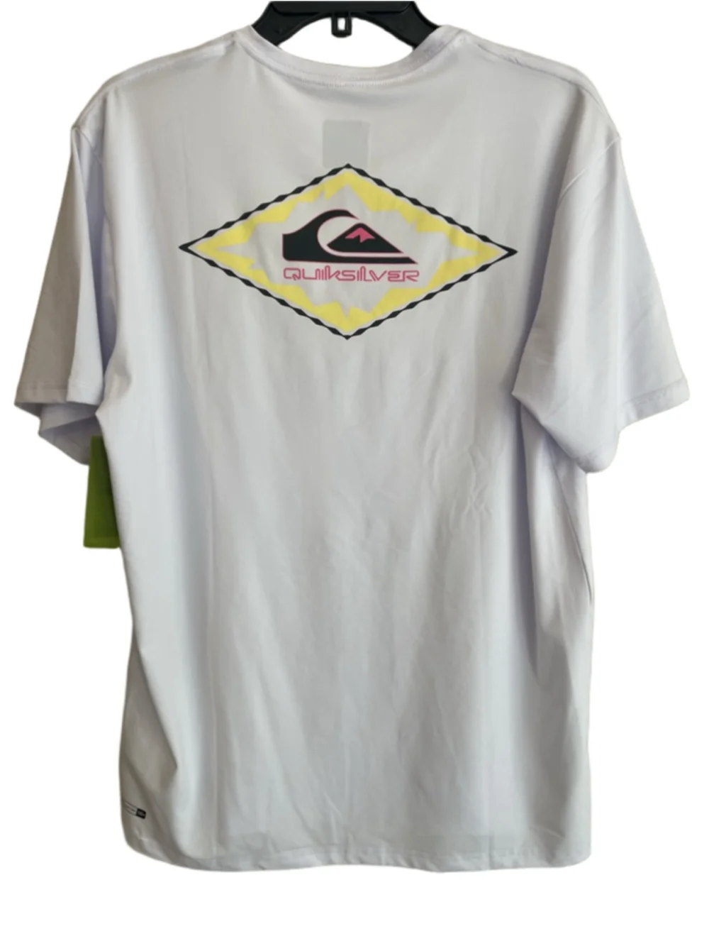 Quiksilver Mystic Sessions UV Tee Mens Large White Short Sleeve Surf Shirt UPF N